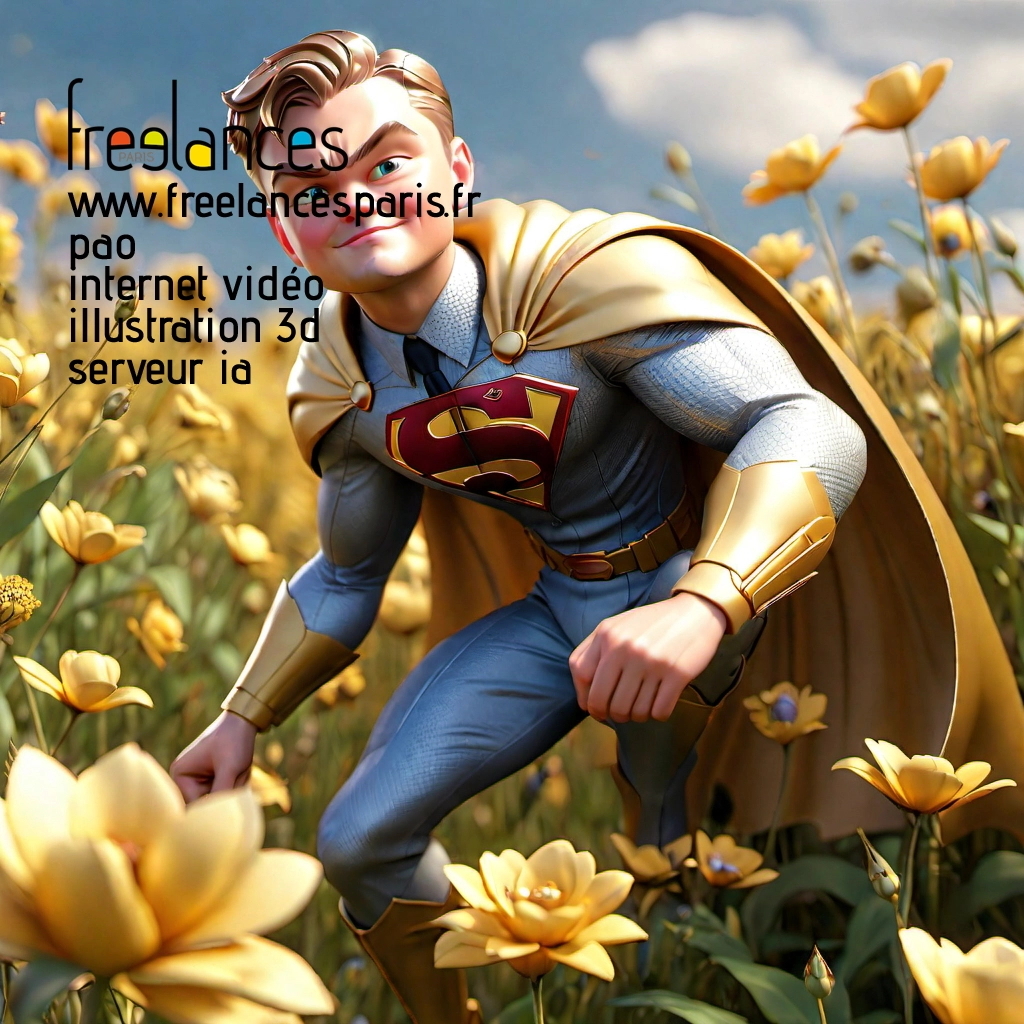 Pao mise en page internet vidéo illustration 3d serveur IA générative AI freelance paris studio de création magazines caz5bpv0